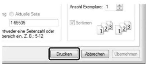 ng Aktuelle Seite 1-65535 ntweder eine Seitenzahl oder bereich ein. Z. B.: 5-12 Anzahl Exemplare: 1 Sortieren 1 2 3 1 2 3 Drucken Abbrechen Übemehmen
