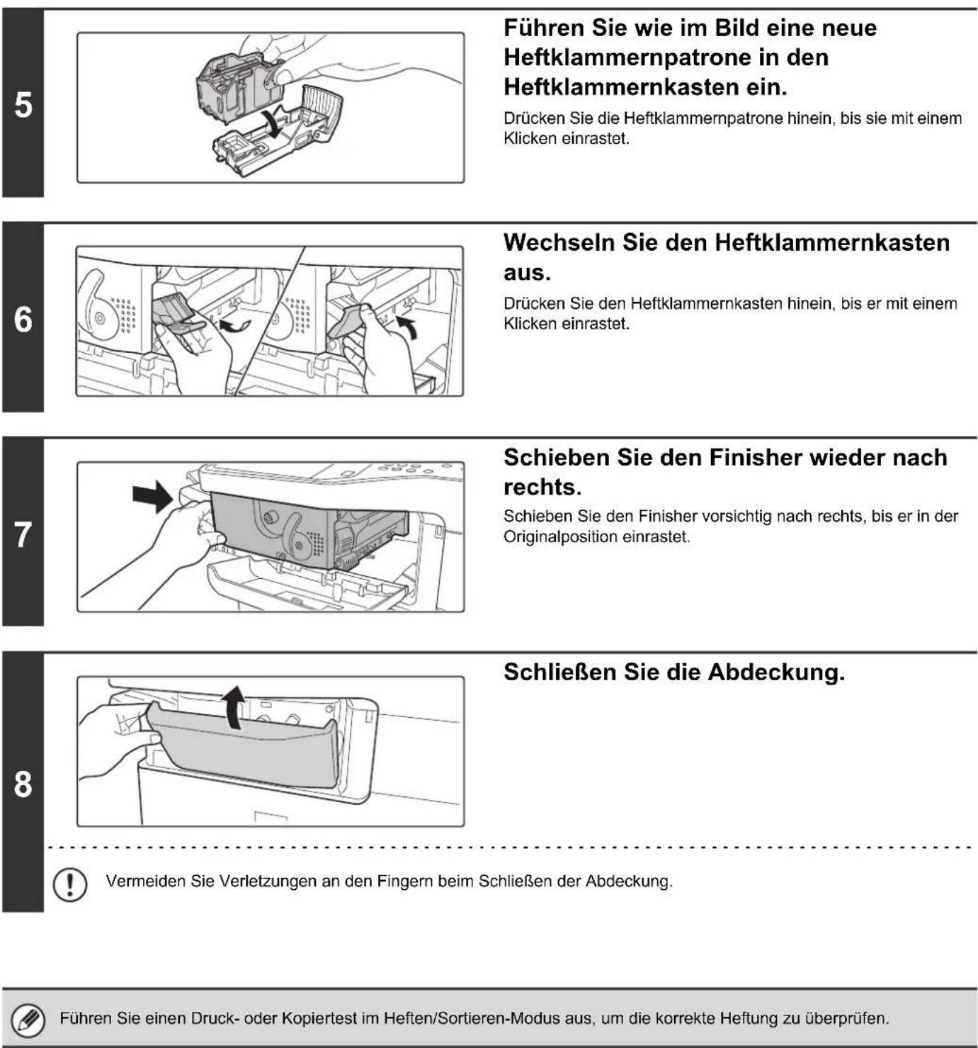 SHARP MX-B382SC - AUSWECHSELN DER HEFTKLAMMERNPATRONE IM FINISHER - 2
