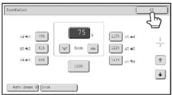 Zoomfaktor 75 100% Auto - Image X2 Zoom A4 70% B5 82% A4 86% Zoom 115% A5 4 122% A5 5 141% A5 4 CX 1/2