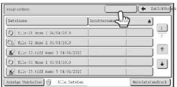 Kauptorder DateName Samutzernamatac file-01 Name 1 04/04/20_0 file-02 Name 2 04/04/20_0 file-03.tiff Name 3 04/04/2010 file-04 Name 4 04/04/20_0 file-05.tiff Name 5 04/04/2010 Anzelige Unachalten Alle Datelen ZurückDuchen 1 2 ↑ ↓ Mendatelendruck