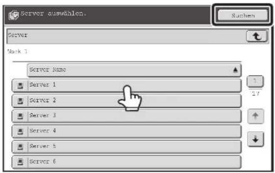 Server auswählen. Server Mock 1 Server Name Server 1 Server 2 Server 3 Server 4 Server 5 Server 6 Suchen