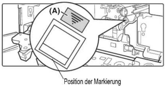 (A) Position der Markierung