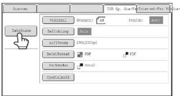Scanen Original Scanen: A4 Scndon: Auto Beilichtung Auto Auflösung 200x230dpi Datelformat PDP FCT Fachmodus Xora2 Spezialmodi