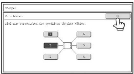 SHARP MX-B382SC - Berühren Sie die Taste der gewünschten Zielposition. - 2