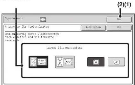 Speria moci 8 Layoute für Visitenkarten Dok. außerung durch Visitenkarten- zach euletzen und Visitenkarte einsteilen. Layout Bildauerichtung (2)(1)