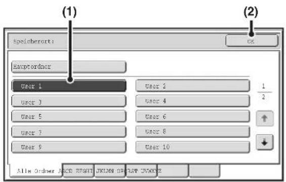 (1) Speicherort: Rauptordner User 1 User 2 1/2 User 3 User 4 User 5 User 6 User 7 User 8 User 9 User 10 (2) Alle Ordner MACD RIGHT OKLMN OR RASP DSWXZ