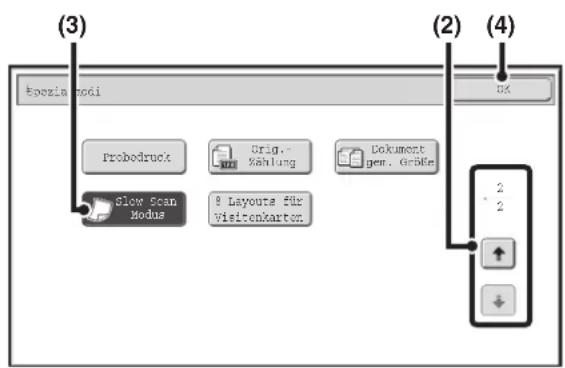 (3) Epozia modi Probedruck Orig. Zählung Dokument gen. Größe Glow Scan Modus 8 Layouts für Wieltenkarten (2) (4) 2 2 ↑ ↓