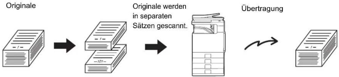 SHARP MX-B382SC - GLEICHZEITIGES SCANNEN EINER GROSSEN ANZAHL VON ORIGINALEN (Auftrag erstellen) - 1