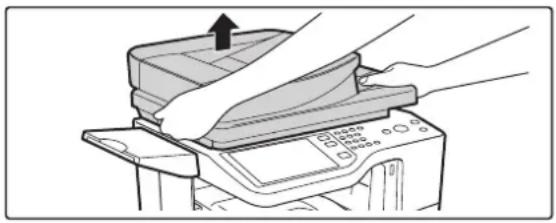 SHARP MX-B382SC - Einlegen eines dicken Buchs - 1