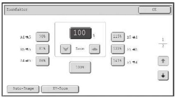 Zoomfaktor OK A1 %5 70% B5 %5 83% A4 %5 86% 100% Room 115% B5 A1 122% A5 A5 141% A5 A4 Auto-Image XY-Zoom 1/2
