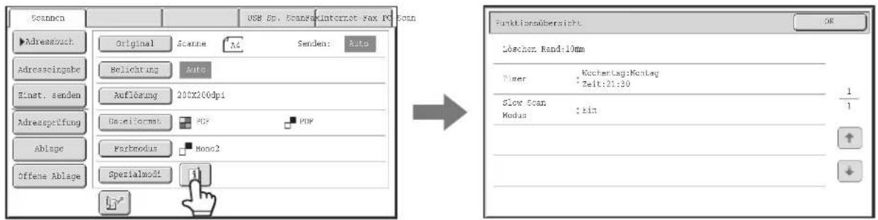 Scanncn USB Sp. ScanFoxInternet Fox PC Scan Adressouch Original Scanne M4 Senden: Auto Adreasingabe Belichtung Auto Einst. senden Auftragung 200X200dpi Adreasprüfung Deseformat PDF PDF Ablaspe Parbmodus Mono2 Offene Ablage Spezialmodi 1 Punktionsaubersicht OK Beachon Rand:10mm Timer : Mochertag:Montag Zeit:21:30 Slow Scan : 1/1 Modus : zin ↑ ↓