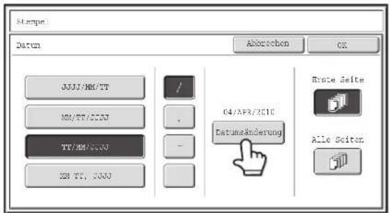 Stempel Datum Abkorechen CK JUUU/BB/TT / MS/TT/CCJJ . TI/XX/CCJJ - 28 TT, JUUU 04/APR/2010 Datumänderung Broke Seite Alle Seite