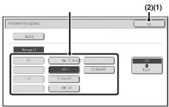 Scannen/Original Auto Menu11 A5 R4 27.6x343 A95 21.6x343 A4 27.6x330 8K 6E (2)(1) OK A8 Tech