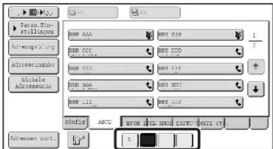 SHARP MX-B382SC - Einschränken des Suchbuchstabenbereichs - 1
