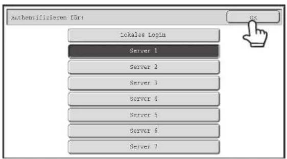 Authentifizieren für: lokales Login Server 1 Server 2 Server 3 Server 4 Server 5 Server 6 Server 7
