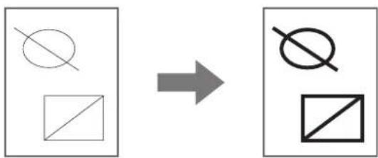 SHARP MX-B382SC - ANPASSEN DER LINIENBREITE BEIM DRUCKEN (Einstellungen für Linienbreite) - 1