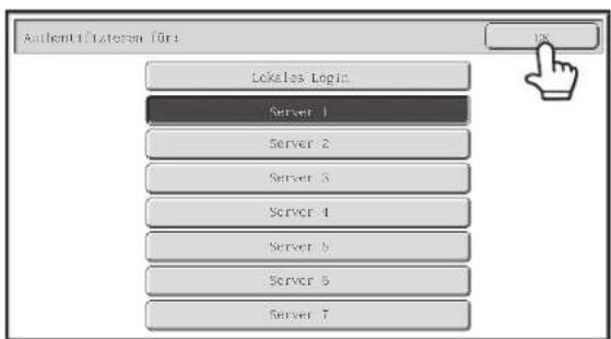 Authenticatoren für Lokales Login Server 1 Server 2 Server 3 Server 4 Server 5 Server 6 Server 7