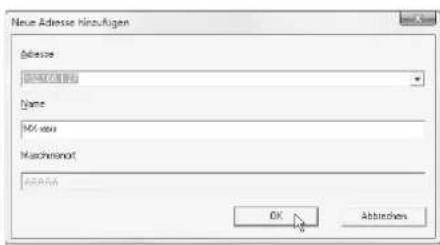 New Adresse Hinafligen Adresse Name M04.vou Machrality APRAA OK Abbrücken