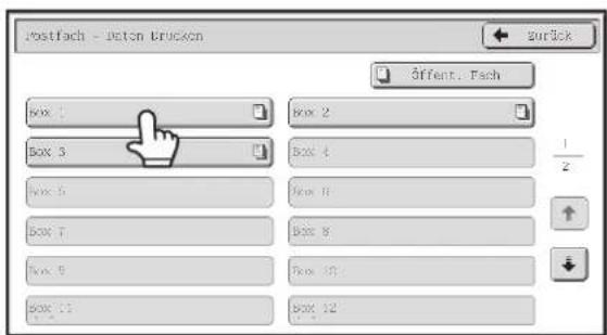 Postfach - Deton Bruckon Øffent: Fach Box 1 Box 2 Box 3 Box 4 1/2 Box 5 Box 6 Box 7 Box 8 Box 9 Box 10 Box 11 Box 12