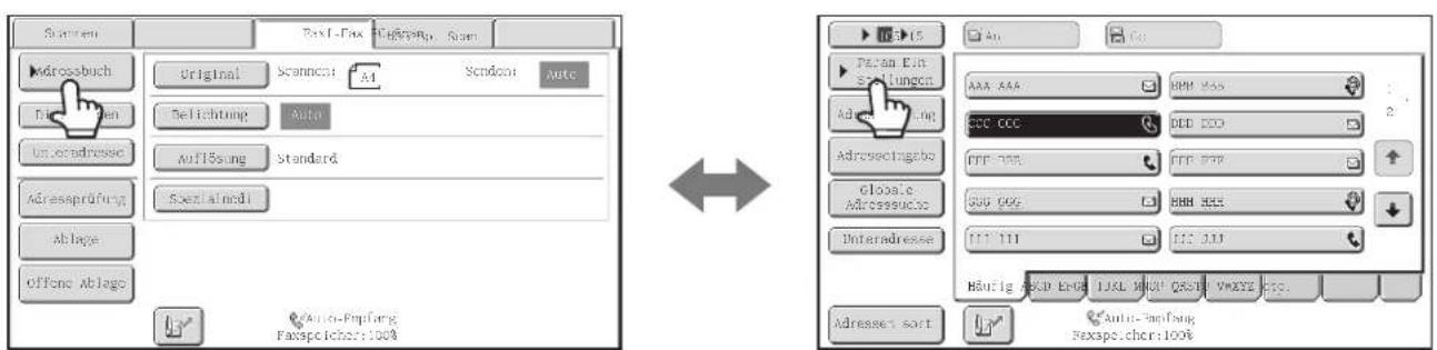 Sachinen Text-Fax FaxSpaper Scan Addressbuch Original Scanncost A1 Sendout Auto Delichtung Auto Auführung Standard Seizlafondi Adressprüfung Ablage Offono Ablage Auto-Finjfang Faxspicher: 100% → Fax Sp. Ein stellung AAA AAA BPM AAA CCC CCC DED CCO FPR 778 FPR 978 GOG GOG HHH CCC FTR 111 FTR 333 Häufig ACD Endg TJKL WHD QAST VWXYE KPC. Adresses sort Auto-Finjfang Faxspicher: 100%