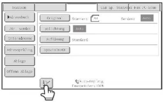 Scanlon USB Sp: Standard Fax PC Scan Addressbuch Original Standard: A4 Serderz Auto Jhr sendcr Sichtung Auto Unteradresse Auflösung Standard Adressprüfung Spezialmodi Ablage offene Ablage Auto-Prp.ing Faxspeichens IDCK