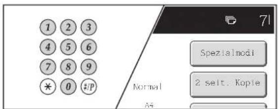 1 2 3 4 5 6 7 8 9 * 0 #/P Normal Spezialmodi 2 seit. Kopie A4