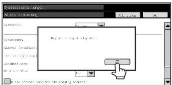 System installation Address-######## Abbriction OK Registration durchgeführt OK Please Address######## als übifg benutzt;