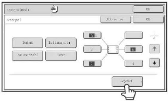 Special Import Stapel Abbruchem CK Datum Zeitmarkier. Seitenzahl Text 314 2 31 1/2 ↑ ↓ 4 Layout