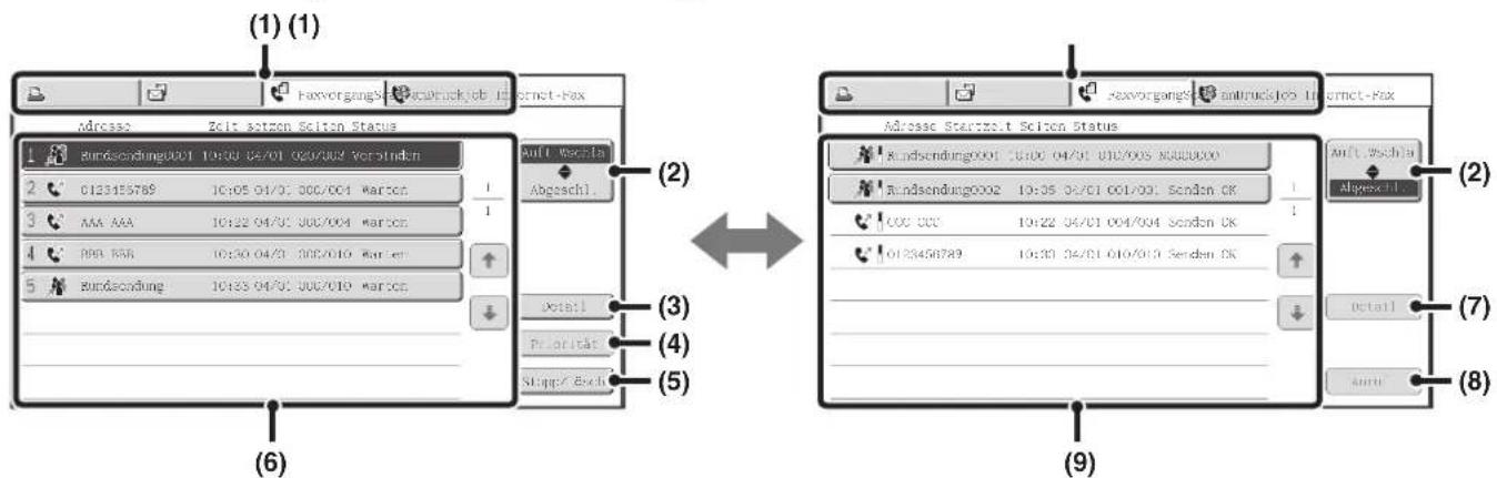 SHARP MX-C312 - AUFTRAGSWARTESCHLANGENBILDSCHIRM UND BILDSCHIRM FÜR ABGESCHLOSSENE AUFTRÄGE - 1
