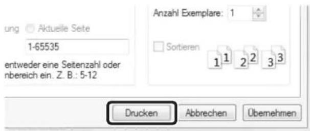 ung Aktuelle Seite 1-65535 entweder eine Seitenzahl oder nbereich ein. Z. B.: 5-12 Anzahl Exemplare: 1 Sortieren 1 1 2 2 3 3 Drucken Abbrechen Übernehmen