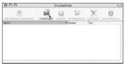 Druckerliste All Standard viwenden Hinzufzogen Ustinen Configuration Colorize Informational Name Status Typ