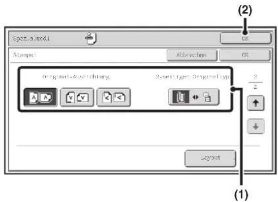 Specialnedi Stenkel Original-Ausserichtung 2-seitigen Original typ Layout (1) (2) (1)
