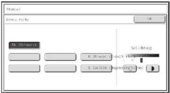 Steuel Bruck Farbe OK Tk (S-Forer) B (R-For)C (I-For)3 Y (Gelb)E (MagentaE)J(For) Selichtung
