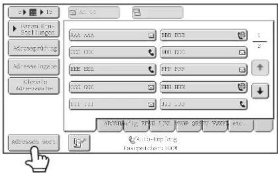 SHARP MX-C312 - ÄNDERN DER ANZEIGE VON TIPPFELDERN IM ADRESSBUCHBILDSCHIRM - 1