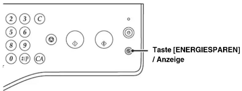2 3 C 5 6 8 9 0 #/P CA Taste [ENERGIESPAREN] / Anzeige