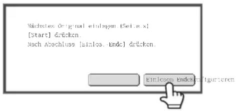 Nachstex Original einlspgen (Sei.e.x) [Start] drücken. Nach Abschluss [inlos. Endo] drücken.