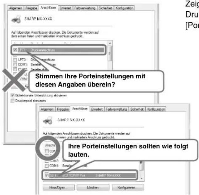 ShARP MX-XXXX Auf folgenden Anschlussen drucken. Die Dokumente werden auf dem ersten freien und markierten Anschluss gedruckt. LFT1: Druckerschuss LPT3: Druckerschuss COM1: Sendeile Anschluss COM2: Sendeile Anschluss COM3: Bidirektionale Unterstützung aktivieren Druckerspost aktivieren ShARP MX-XXXX Auf folgenden Anschlussen drucken. Die Dokumente werden auf dem ersten freien und markierten Anschluss gedruckt. Anschlussen COM1 COM2 COM3 COM4 Sendeile Anschluss SALP 042 TCP/IP Path SHARP MX-XXXX Hinaufligen Lächen Korfigueraen Zeig Dru [Porter