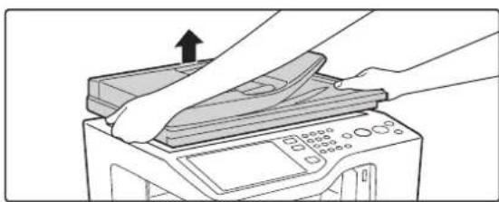 SHARP MX-C312 - Einlegen eines dicken Buchs - 1