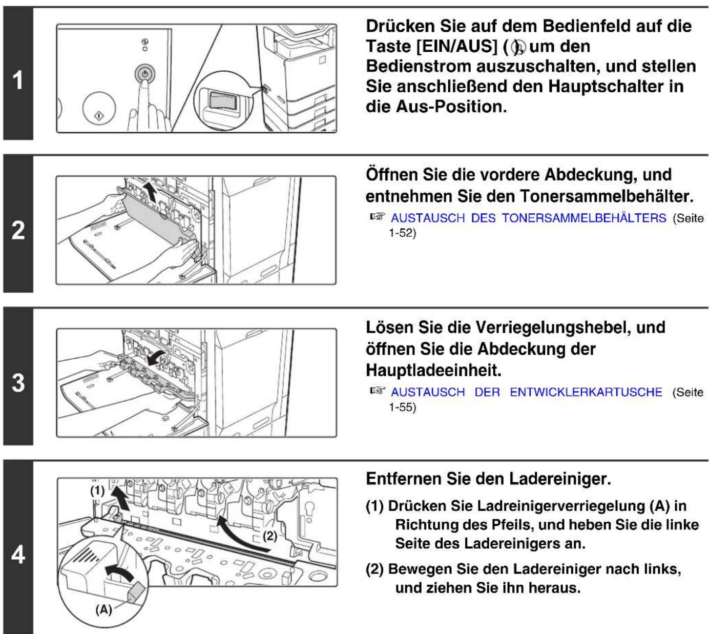 SHARP MX-C312 - REINIGEN DER HAUPTLADEEINHEIT DER PHOTOLEITERTROMMEL - 1