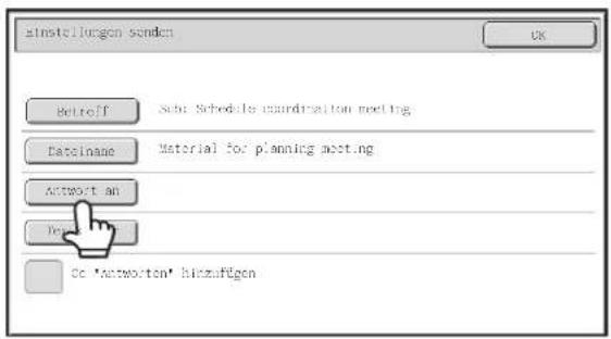 instellungen senden OK Bertroff Sub Schedule coordination meeting Datelname Material for planning meeting Action an Action on Co "Action" biszufügen