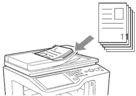 SHARP MX-C312 - Verwenden Sie zum Faxen einer großen Anzahl von Originalseiten den automatischen Originaleinzug. - 1