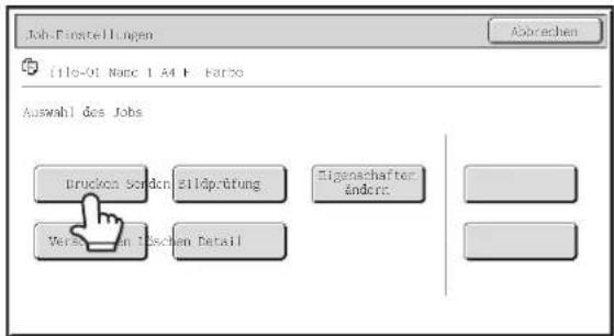 Job-Finatellungen File-01 None 1 A4 F Farbo Abzrechen Auswahl des Jobs Brücken Senden Eiläpätung Eigenschafter Verschinen Törschen Detail