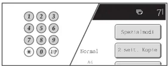 1 2 3 4 5 6 7 8 9 * 0 #/P Normal A4 Spezialmodi 2 seit. Kopie 71