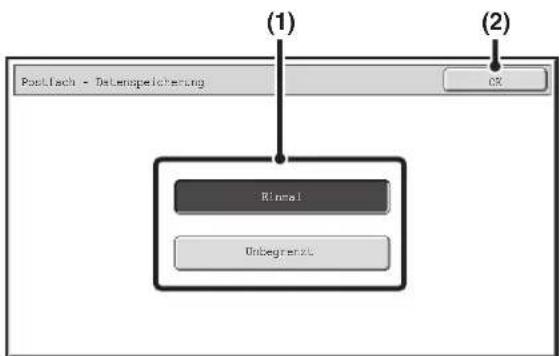 (1) Postfach - Datenspeichering (2) Rinnal Unbegrenzt