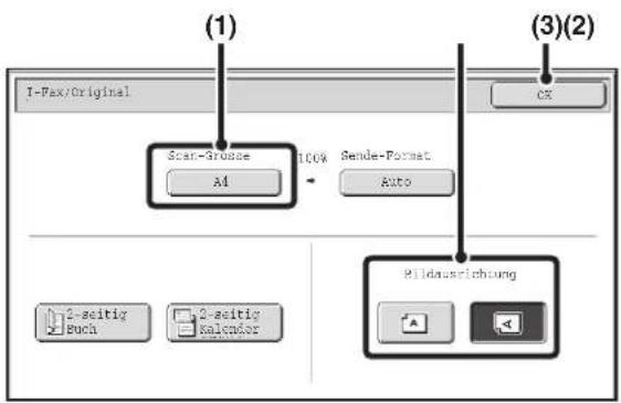 (1) I-Pax/Original (3)(2) Scan-Source A4 100% Sende-Format Auto Pildausreichung 2-seitig Buch 2-seitig Kalendar
