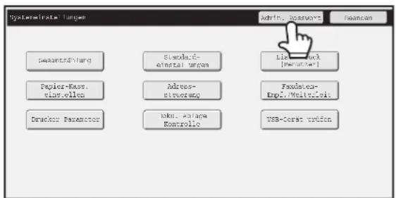 system=instat lungen admin. password Bankcam seanamshung Standard- einstal organ Ließstück [interchange] Papier-Kass. vias-ellen Adress- elevierung Faxdataur- Empf. Meiträge Drucker Parameter Makr. Abilaga Kontrolle USB-forma worden