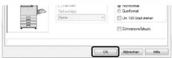 Reiberfolge: Keine Hochnomar Querformat Urs 180 Grad drehen Schwarzweißdruck OK Abbrechen Hife