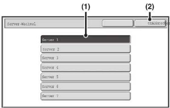 Server-Wechsel (1) (2) Server 1 Server 2 Server 3 Server 4 Server 5 Server 6 Server 7