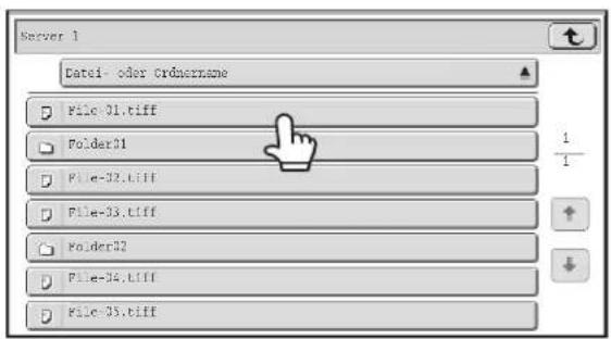 Server 1 Date1- oder ordername File-31.tiff Folder01 File-32.tiff File-33.tiff Folder02 File-34.tiff File-35.tiff