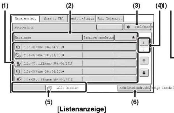 (1) Datelenwied. Scan zu DDR Rat. Datenersug. Ratprordster (2) Zurücksbuch Datelname DenutsennameData file-81Name 104/04/2010 file-02Name 204/04/2010 file-03.tiffName 304/04/2010 file-04Name 404/04/2010 file-05.tiffName 504/04/2010 Alle Datelen [Listenanzeige] MehrQatelendrickAubzeige Omschal
